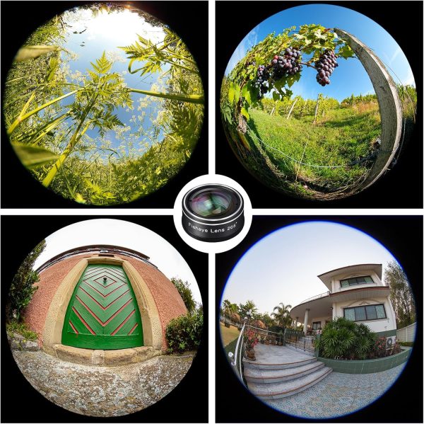Phone Camera Lens, Godefa 3 in 1 Phone Lens kit-205° Fisheye Lens + Macro Lens + 120° Wide Angle Lens,Clip on Cell Phone Camera Lens Kits Compatible with iPhone,Most Smartphones - Image 5