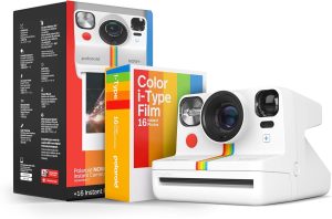 Now+ Generation 2 - Camera + Film Bundle (16 Photos Included) - White - Bluetooth Connected App Controlled Instant Film Camera (6437)