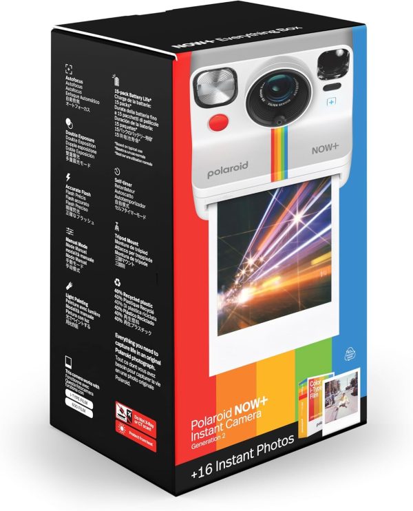 Now+ Generation 2 - Camera + Film Bundle (16 Photos Included) - White - Bluetooth Connected App Controlled Instant Film Camera (6437) - Image 7