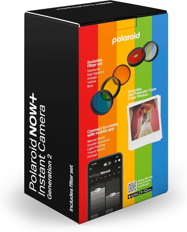 Now+ Generation 2 - Camera + Film Bundle (16 Photos Included) - White - Bluetooth Connected App Controlled Instant Film Camera (6437) - Image 8